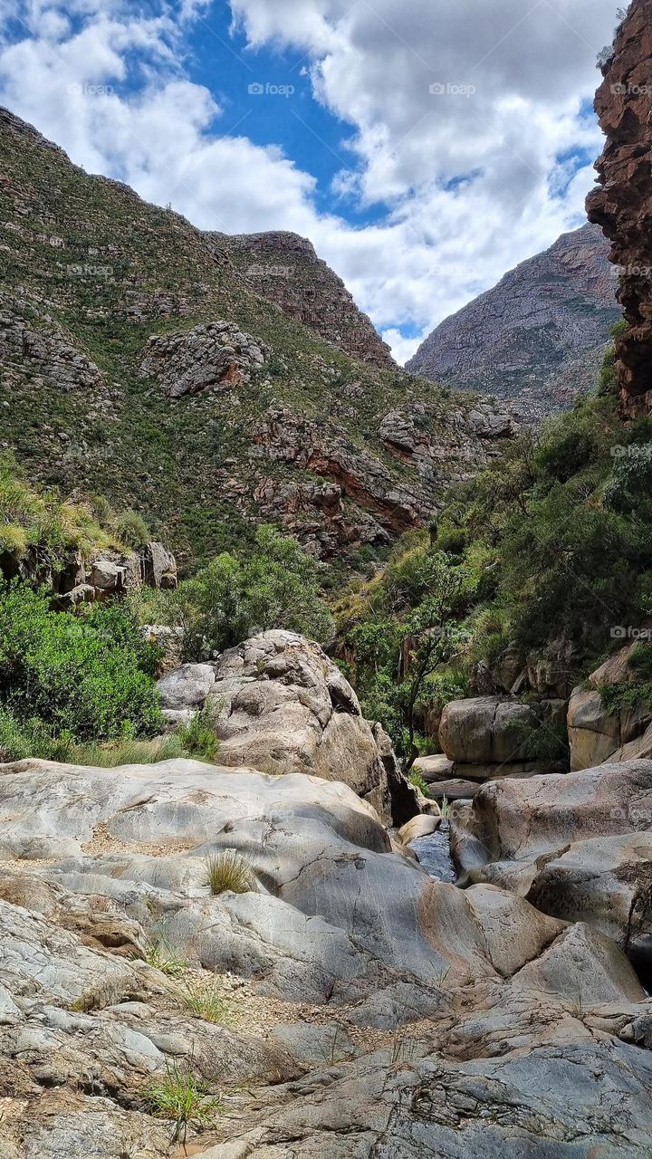 beautiful landscape hiking in the mountains.