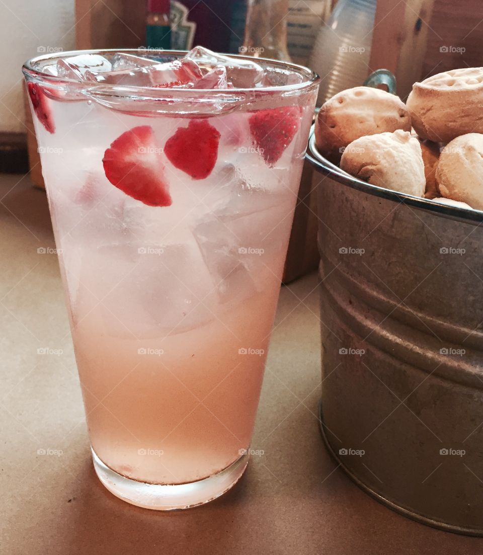 Strawberry basil lemonade