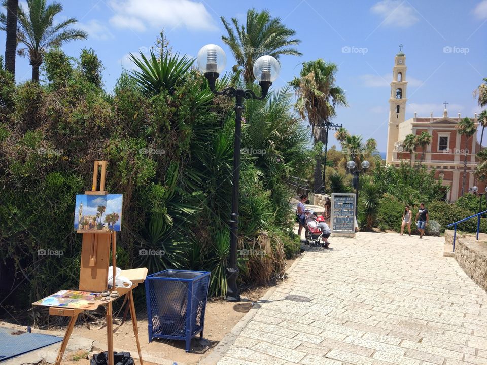 Painting the view, old Jaffa
