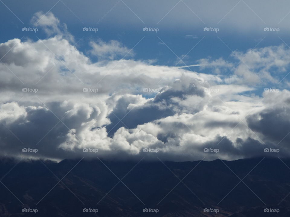 Mountains and clouds