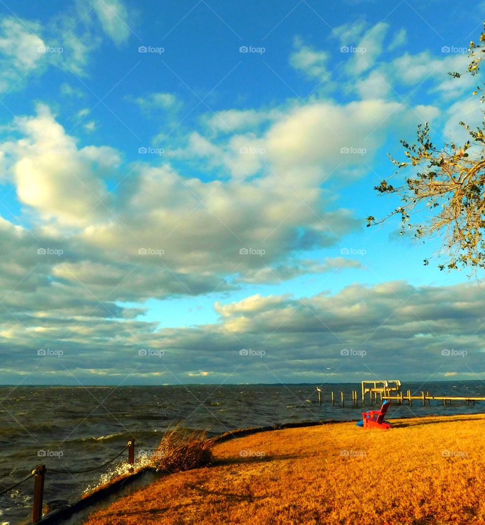 View of sea in morning