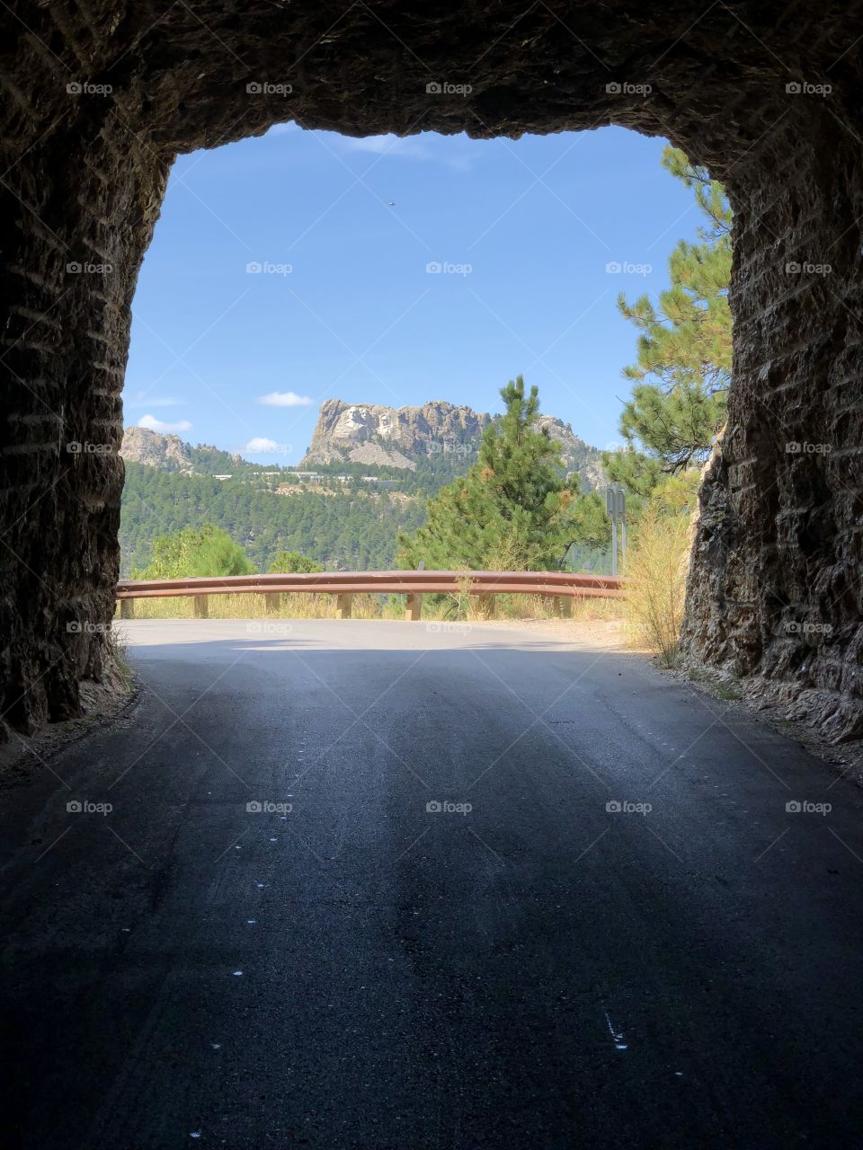 My. Rushmore through a tunnel