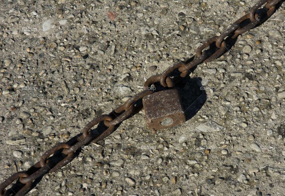 Chain and a lock