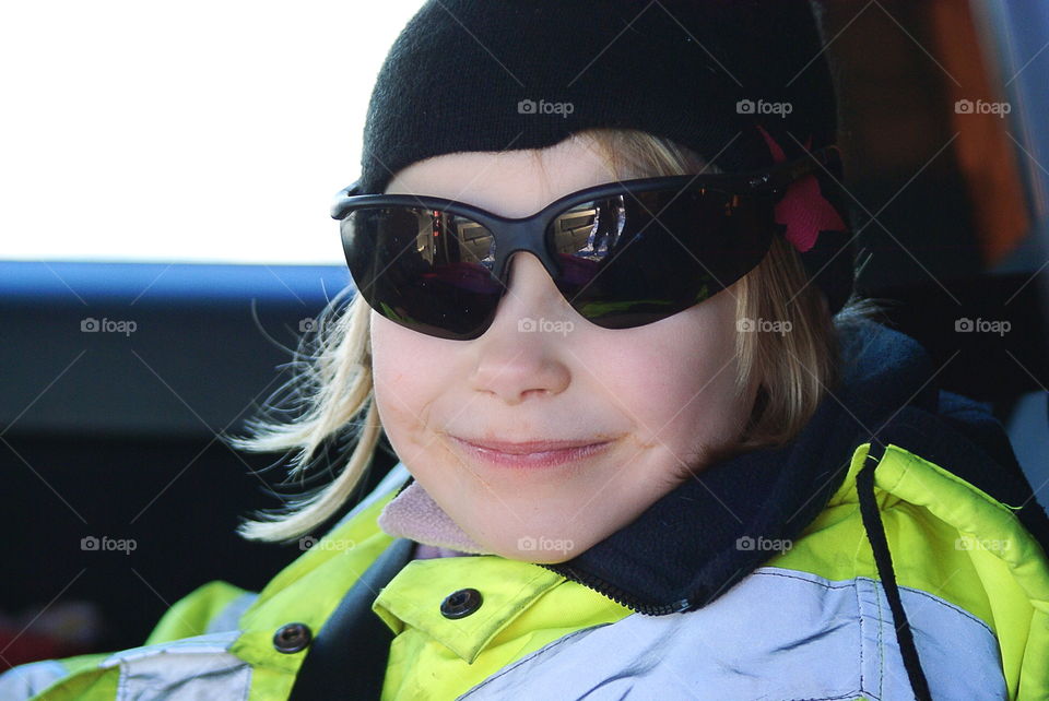 Cute child in sunglasses