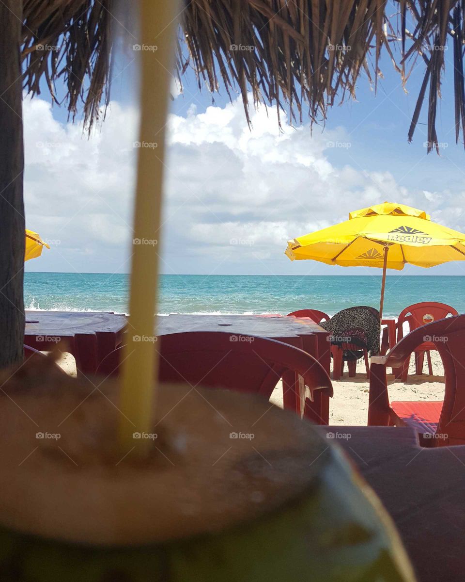 Coconut water and beach is a perfect combination.