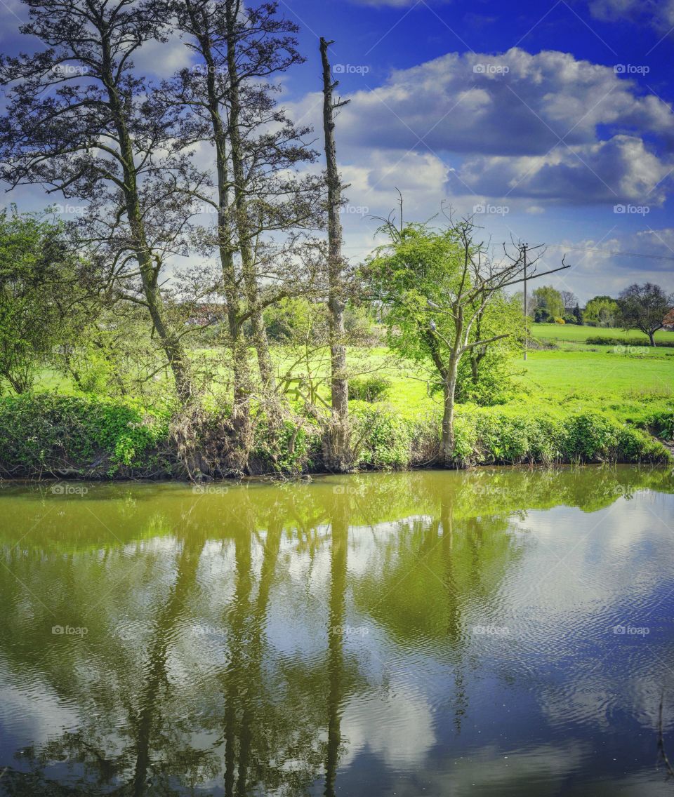 River. River Avon Worcestershire UK 