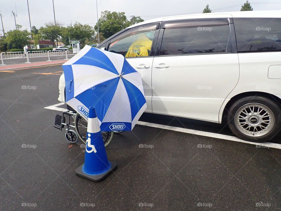 Handicap parking lot