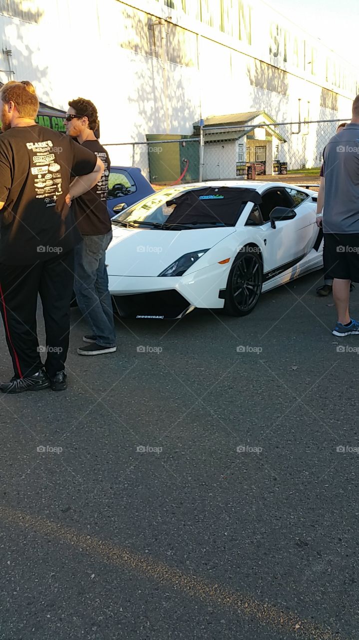 Lamborghini in the crowd