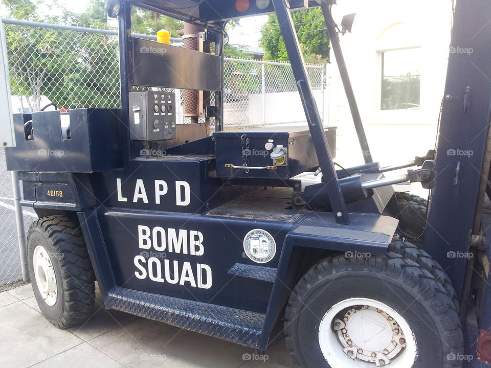 lapd bomb squad fork lift. bomb squad fork lift, lapd
