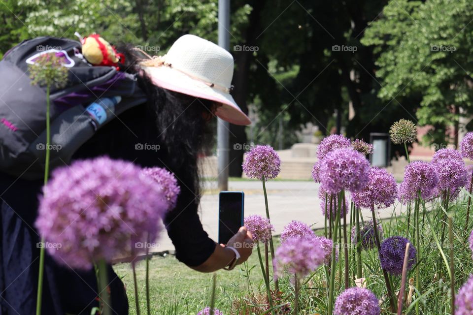 Taking photo of nature with a cell phone