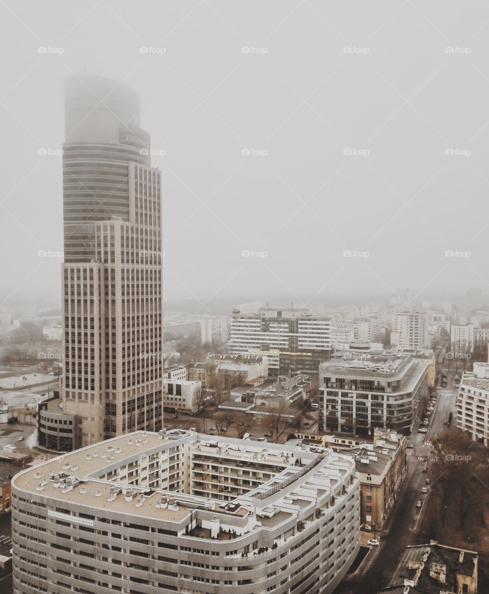 Skyscraper and buildings at Warsaw