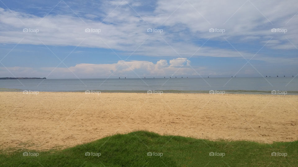a beautiful sunny day in the beach of Sri Lanka