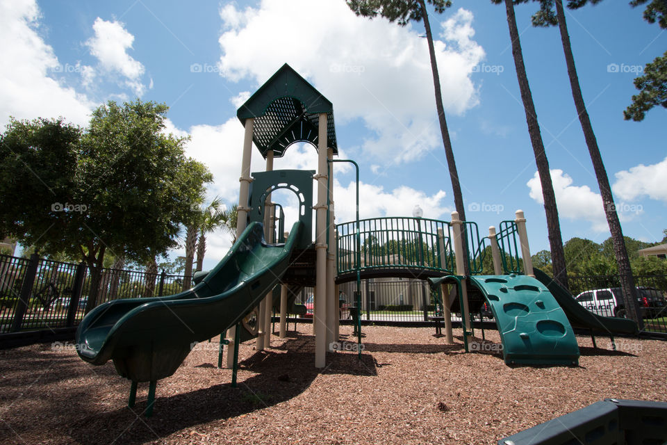 Playground, No Person, Slide, Swing, Park