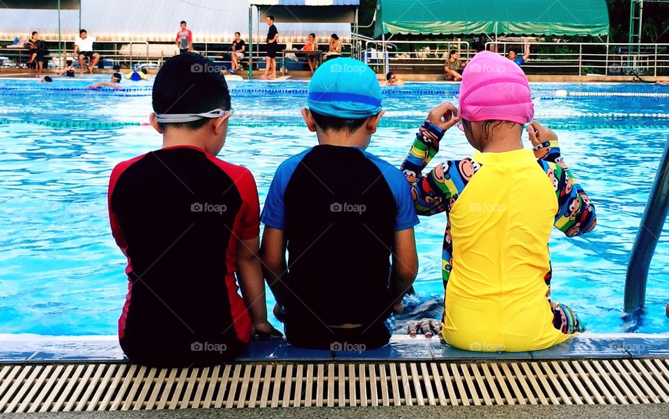 Swimming kids