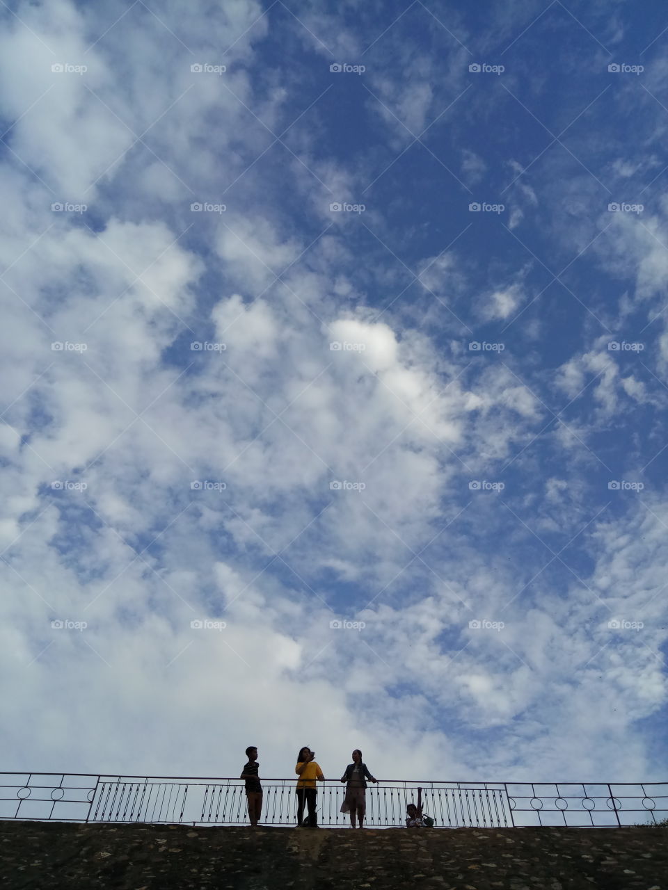 people and sky