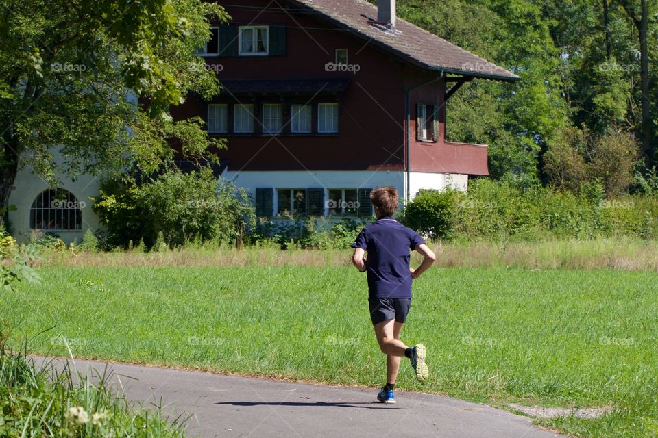 Jogging In Summer Nature