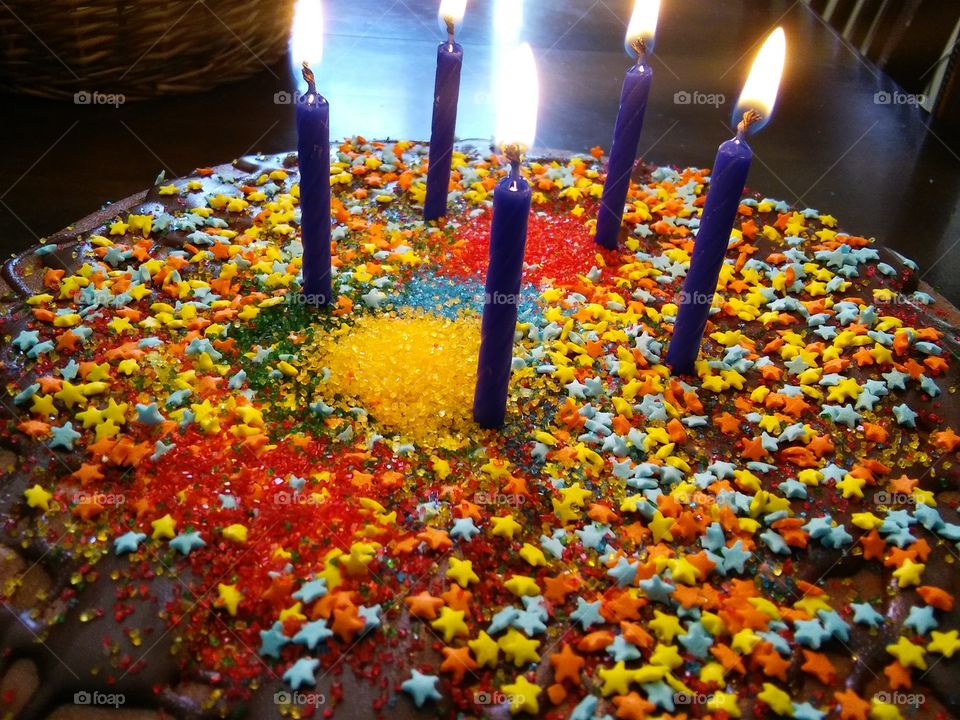 Party Cake with candles