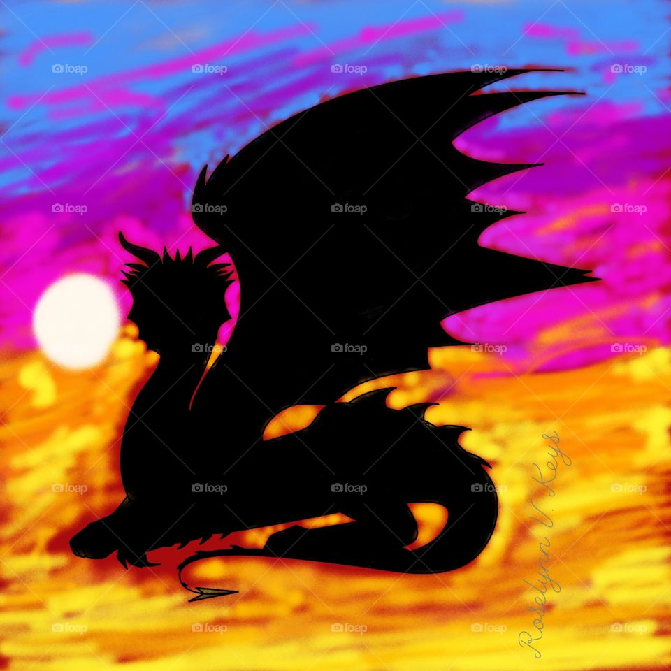 dragon sunset