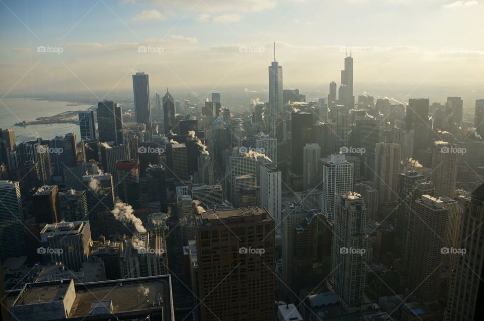 Overview of downtown Chicago. 