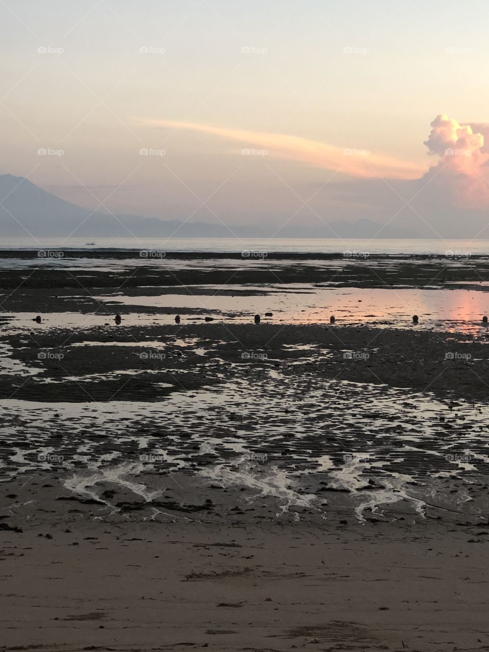 Sunrises on the beaches of Nusa Dua, Bali, Indonesia. 