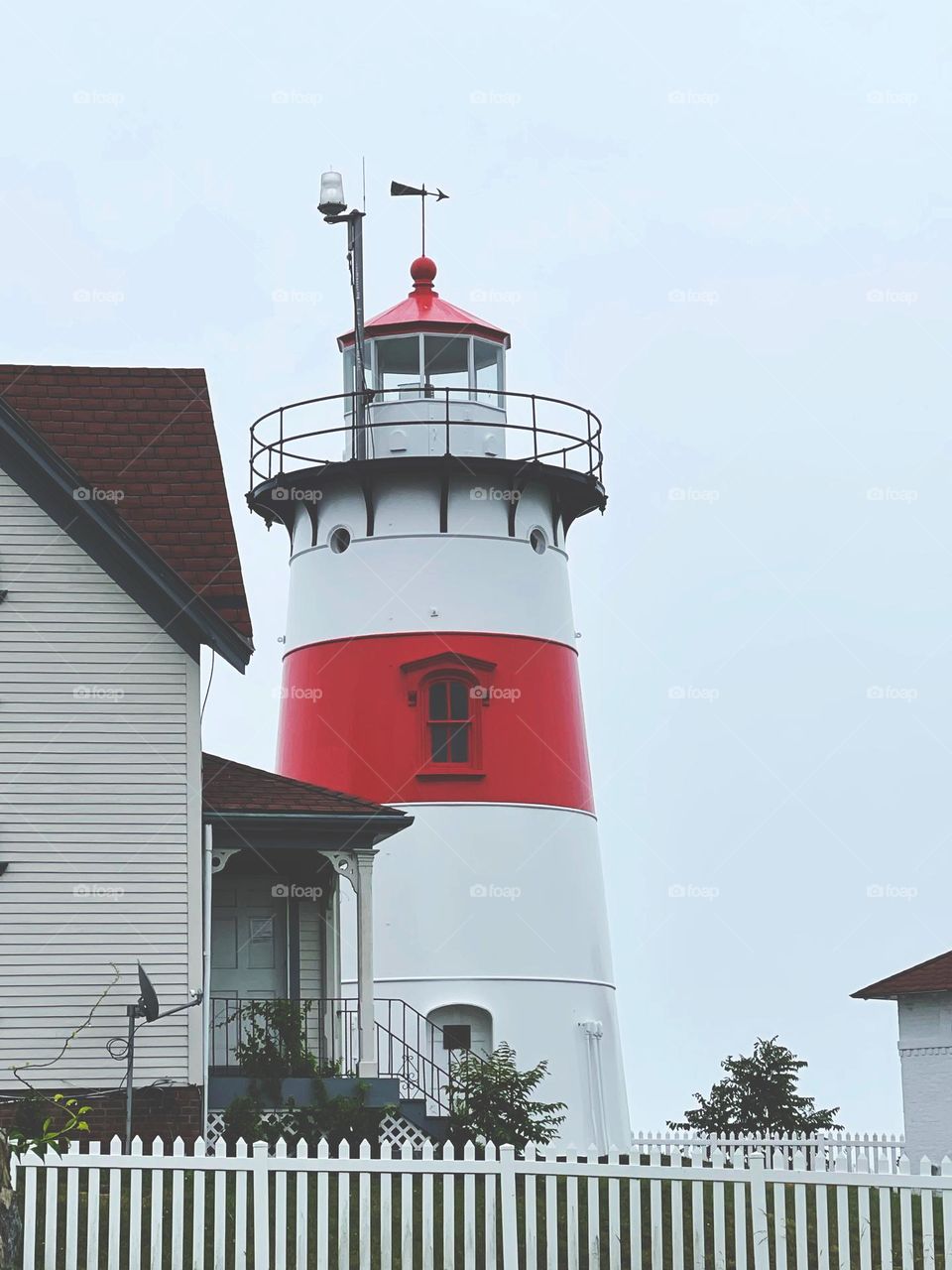 Red striped lighthouse 