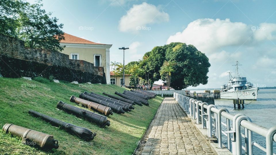 Forte do Castelo, imagem lateral, Belém, Pará