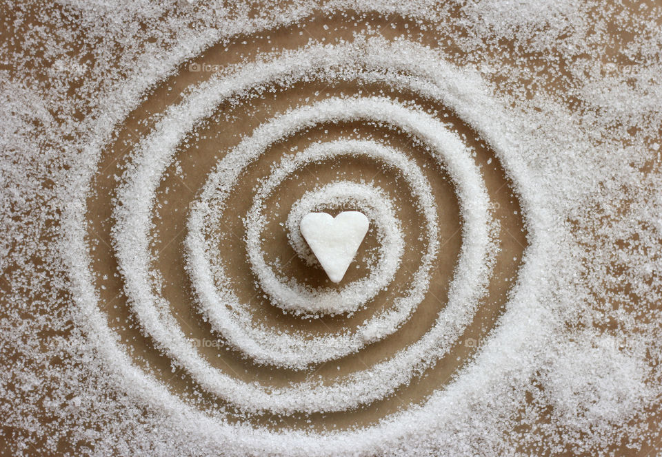 Sugar heart, love spiral