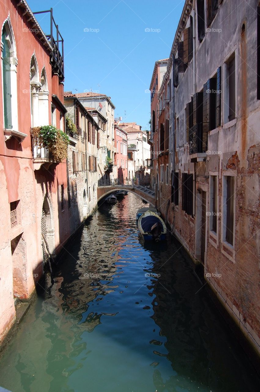 canals venice narrow canal view of venice by Petalskull