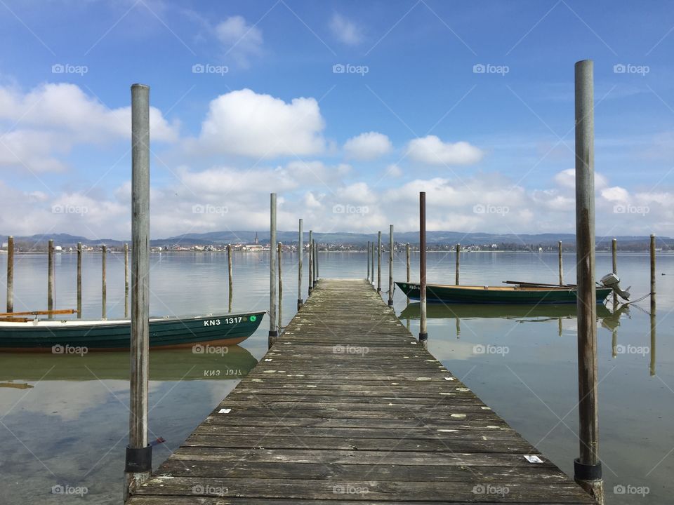 Seaside in Germany and boats 