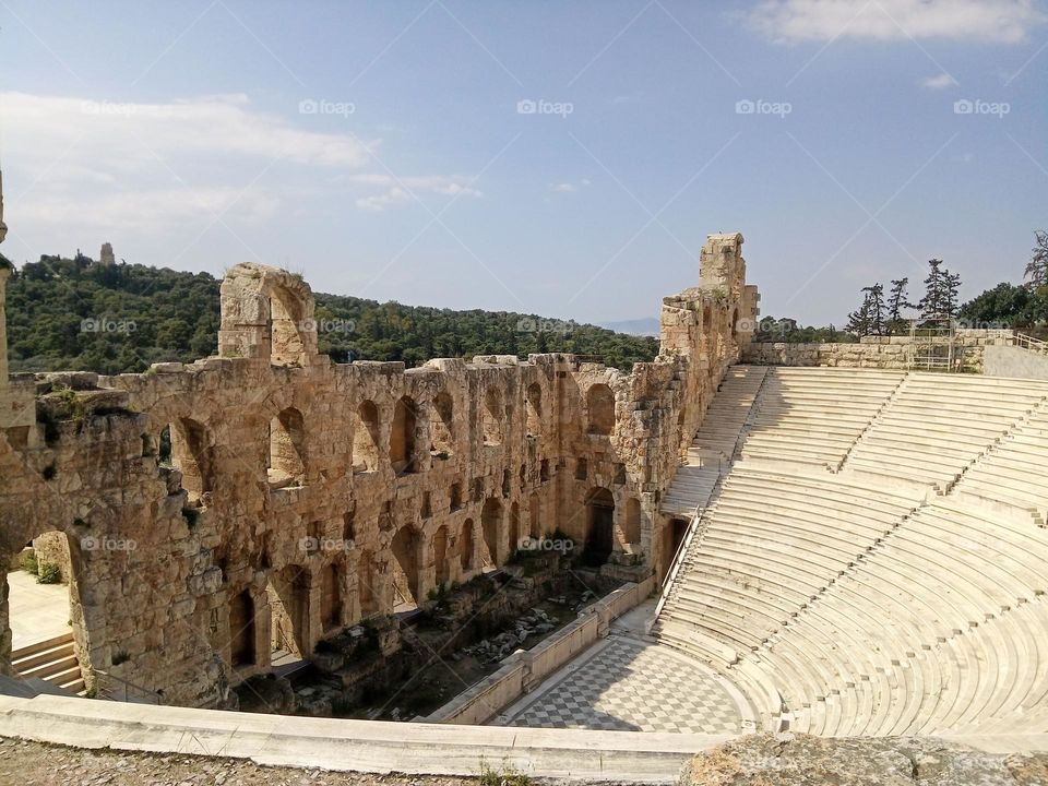 Athens Acropolis Odeon of Herodes