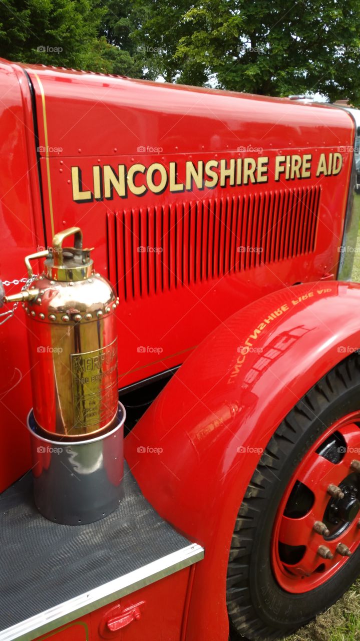 Leyland red vintage Fire Engine for Lincolnshire
