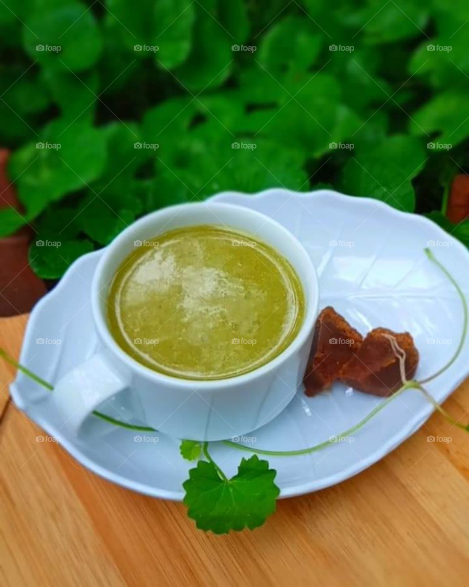 healthy herbal green porridge .