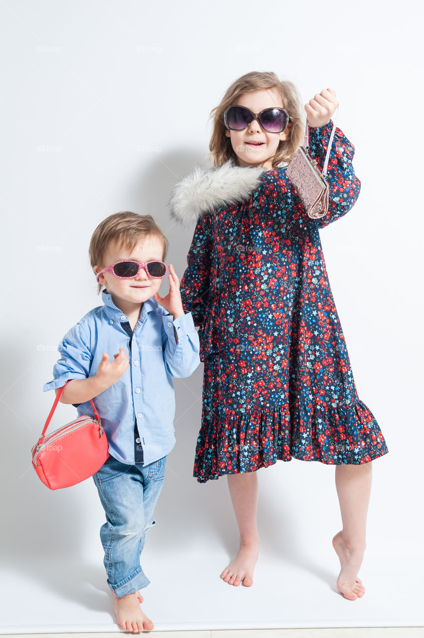 Children playing fashion.