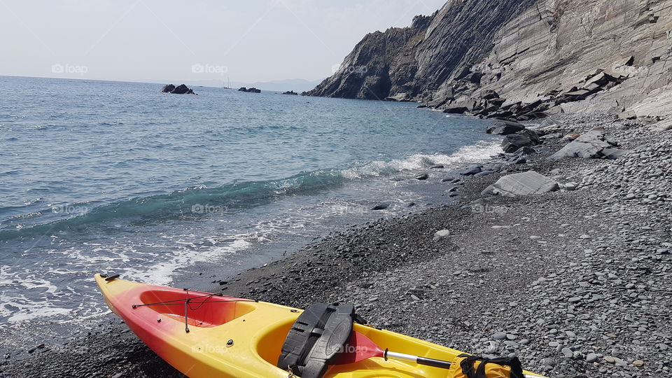 kayak en mer