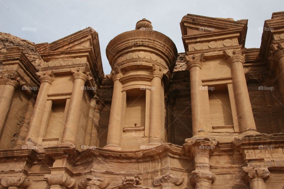 Petra, Jordan - deep into the site, above the canyon- additional temple complex, 