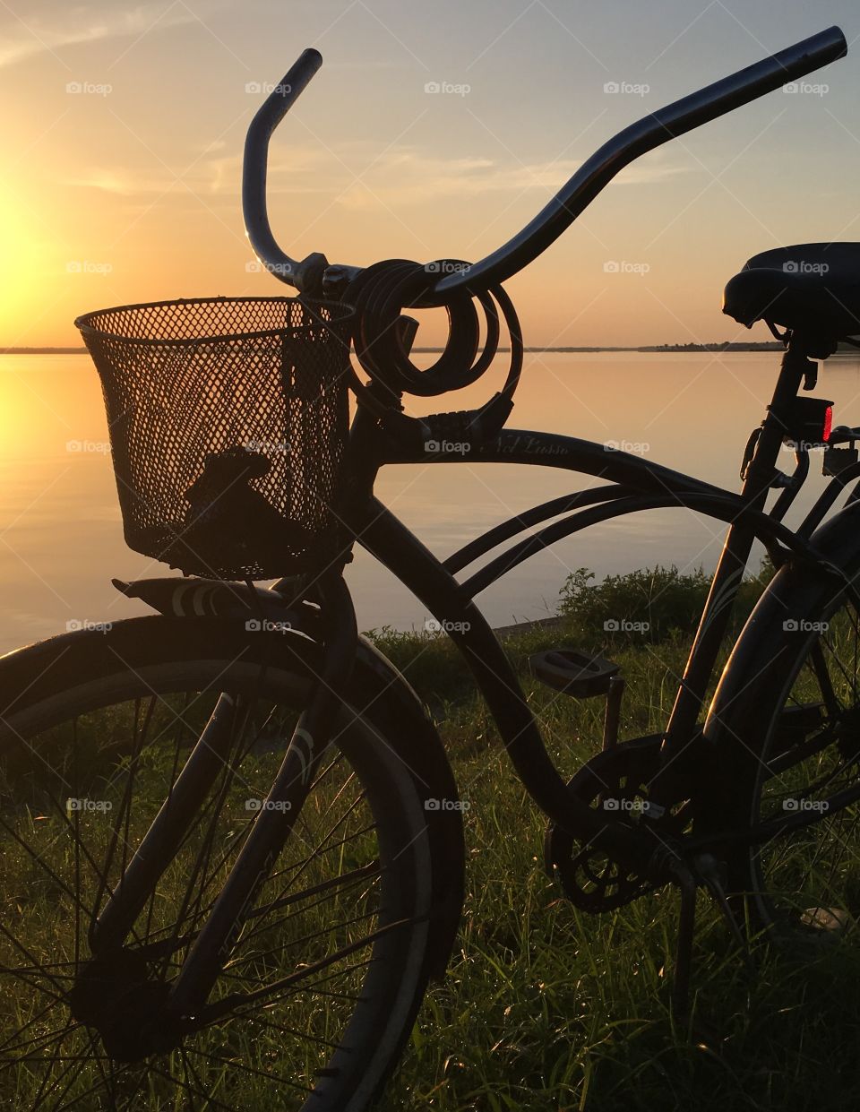 Bike in sunrise 