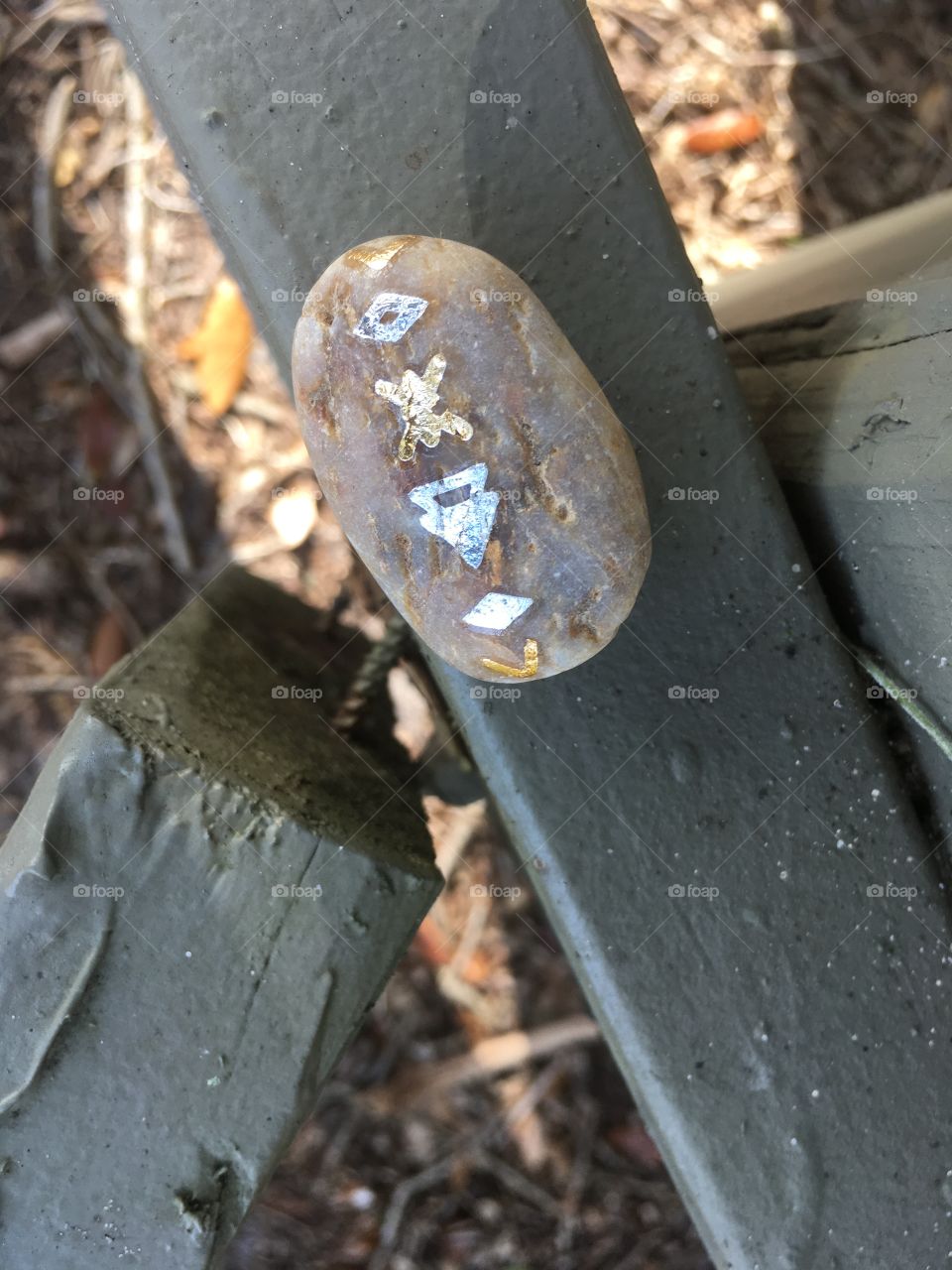 Special rock found on the fence 