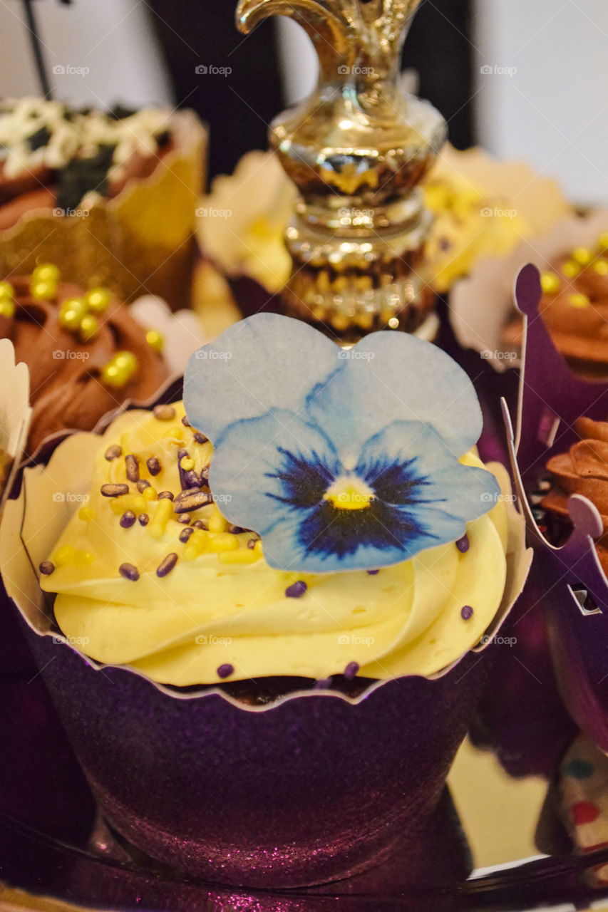 Pansy Cupcake 