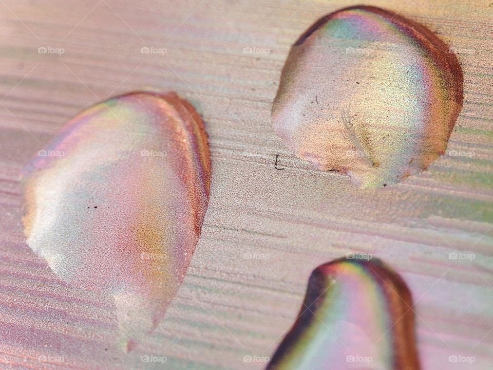 Droplets on a colourful background