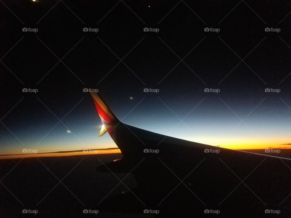 Sunset from 30,000 feet