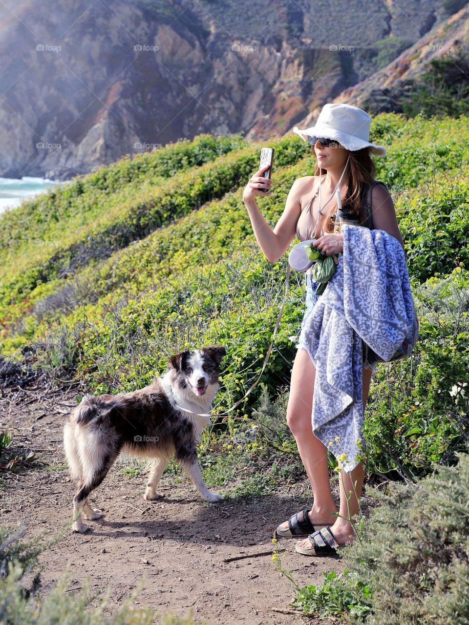 Young lady and her dog