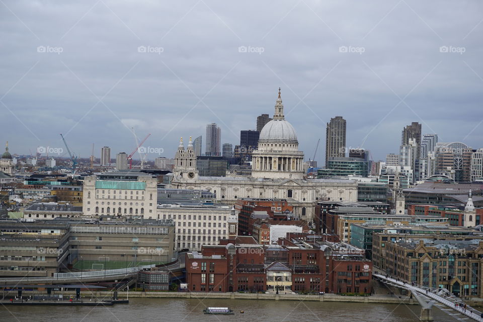 View of St Paul’s Cathedral from The Tate Modern 