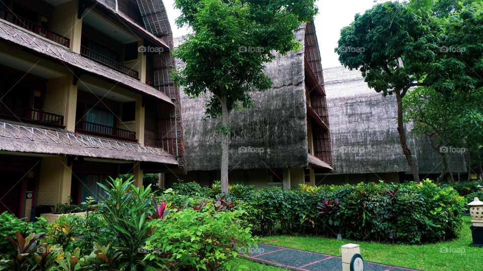 beautiful hotel with traditional architecture