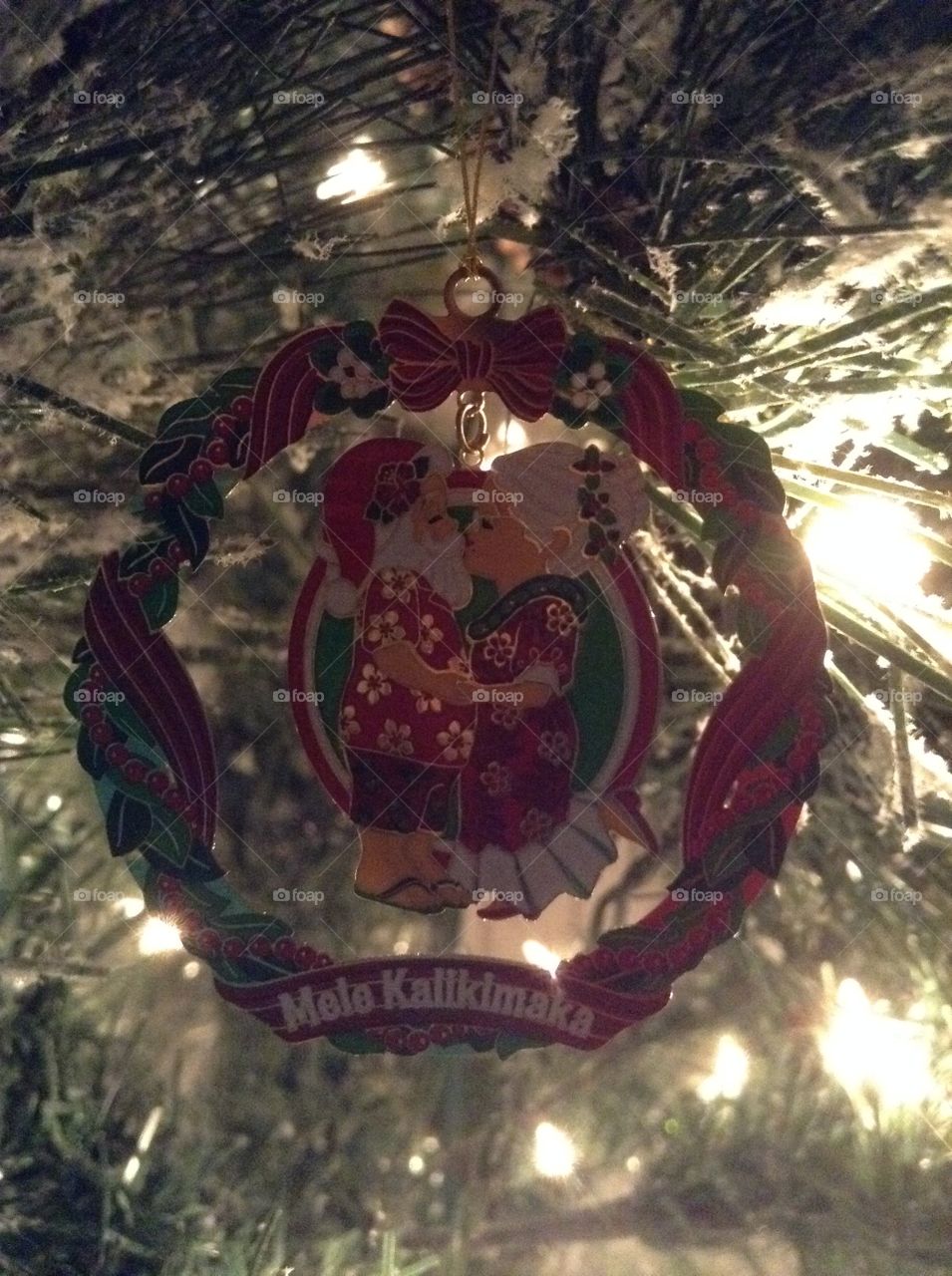 Hawaiian Christmas Ornament 
