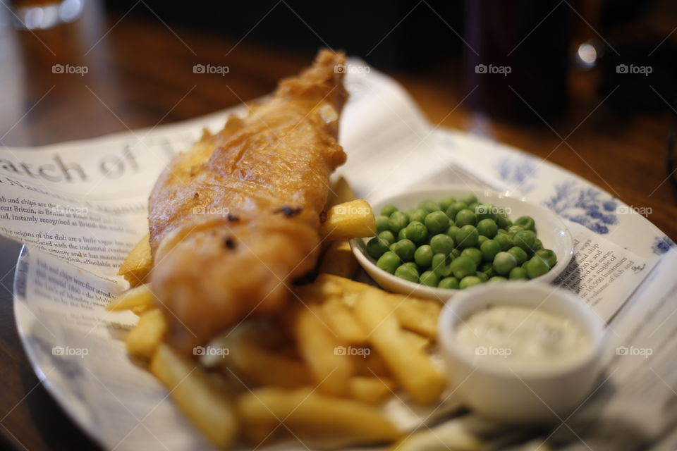 traditional british fish and chips