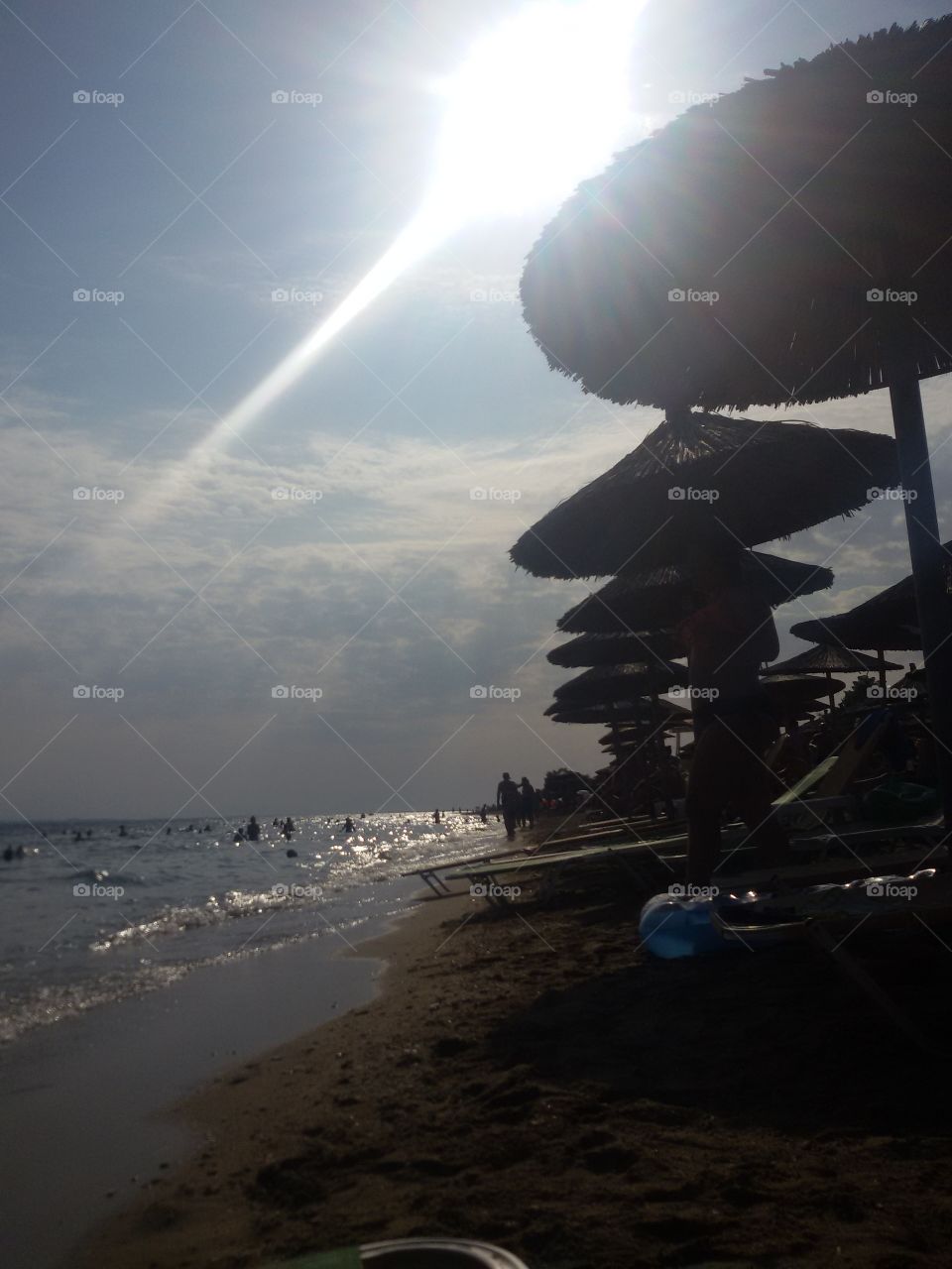 Sunrays on the beach