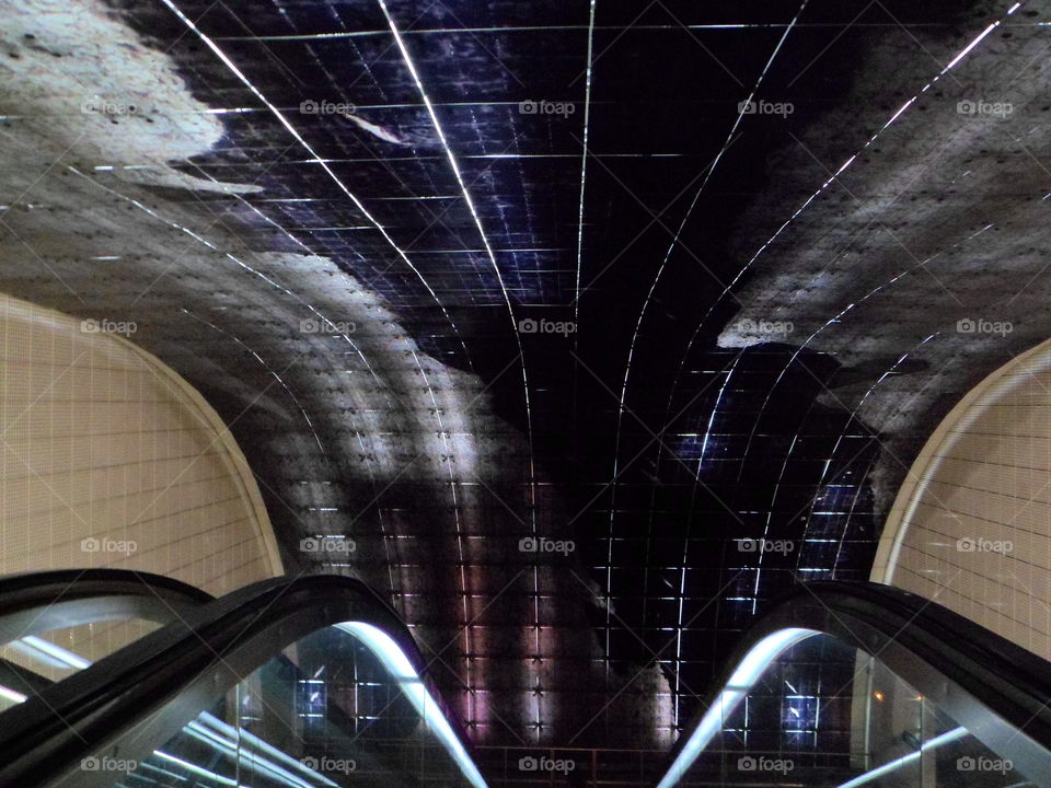 Subway station in Toulouse in France