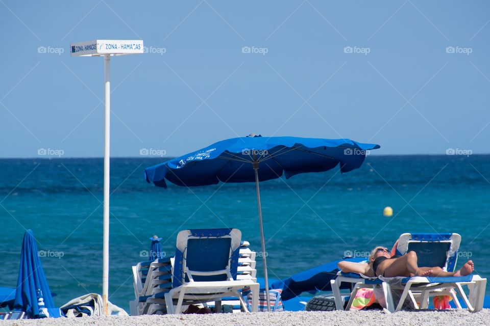 A typical and tropical look of the beaches in Spain