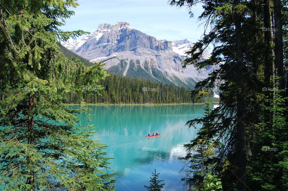 the lake and mountain