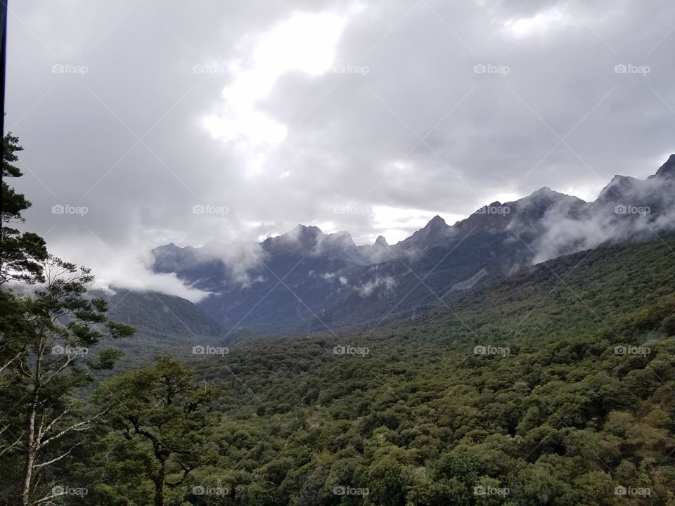 Clouds over the mountains